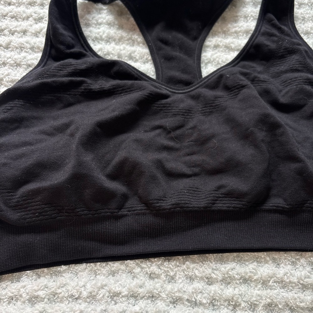 Black Racerback Sports Bra Intimates - Picture 4 of 5